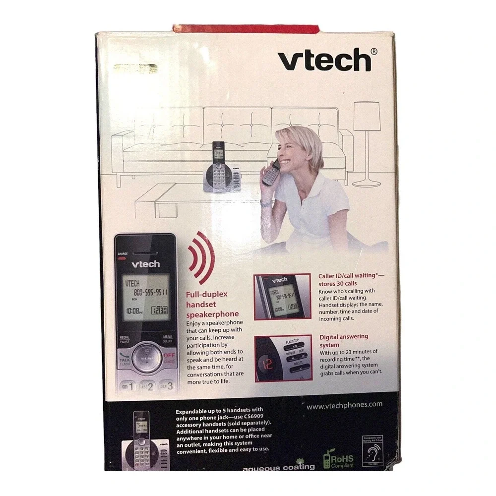 VTech CS6929 Cordless Digital Answering System with Caller ID and Call Waiting.